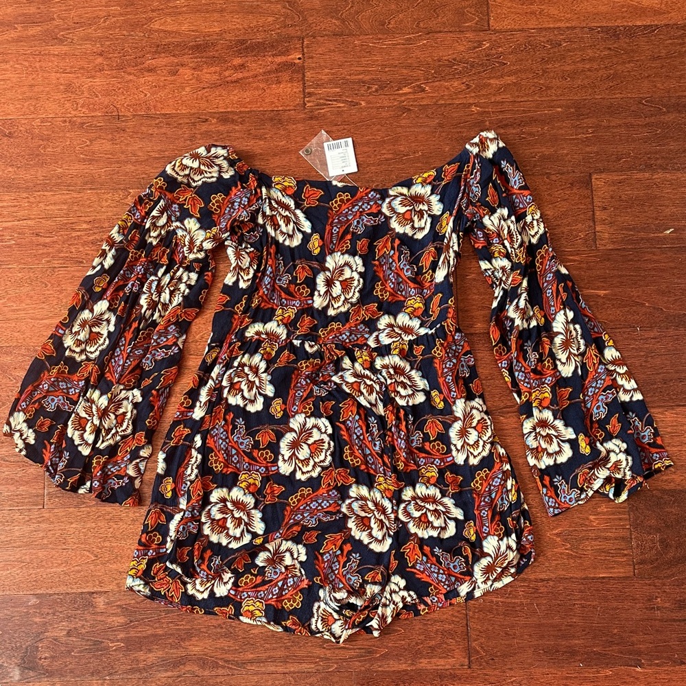 Urban Outfitters Floral Off-Shoulder Romper